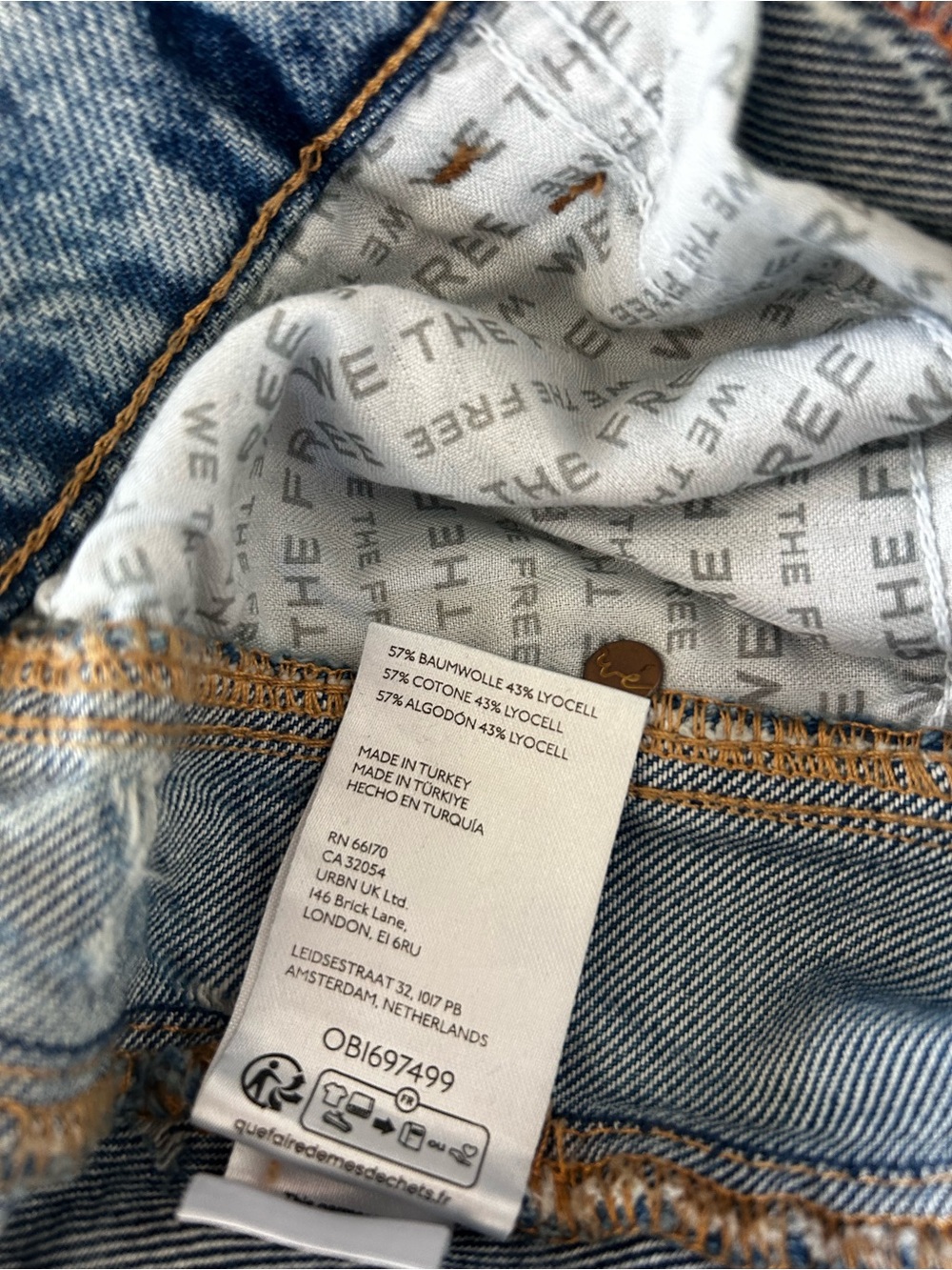 Free People x We The Free Good Luck Mid Rise Barrel Jeans - Picture 13 of 13